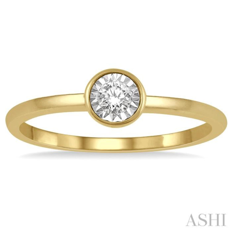 Stackable Round Shape Diamond Promise Ring