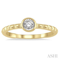 Stackable Round Shape Diamond Promise Ring