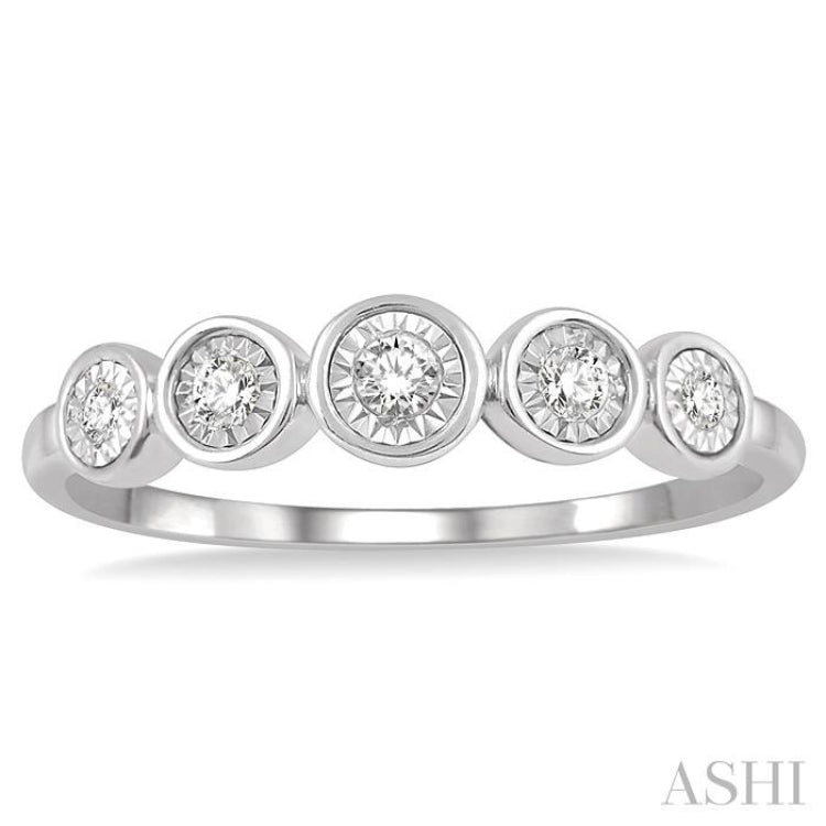 Stackable Round Shape Diamond Promise Ring