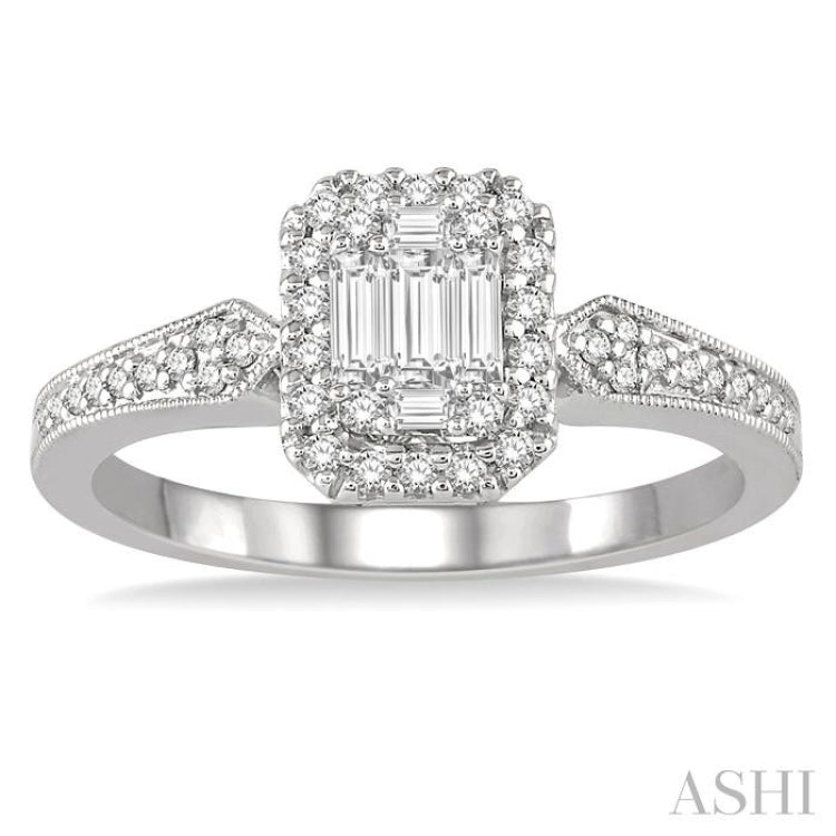 Halo Fusion Diamond Engagement Ring