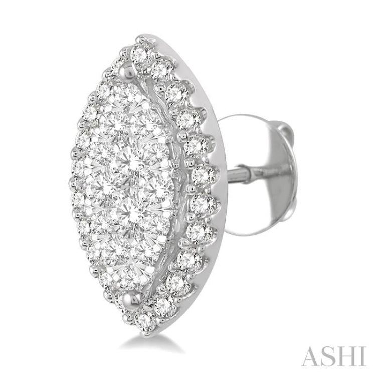 Marquise Shape Halo Lovebright Essential Diamond Earrings