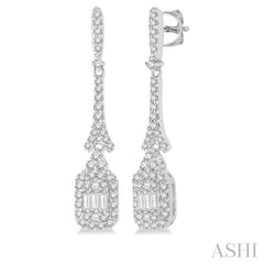 Halo Fusion Diamond Long Earrings