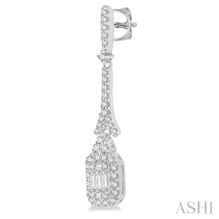 Halo Fusion Diamond Long Earrings