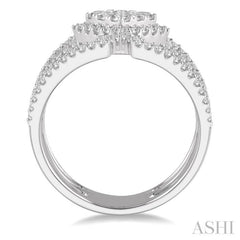 Cushion Shape Halo Lovebright Diamond Fashion Ring