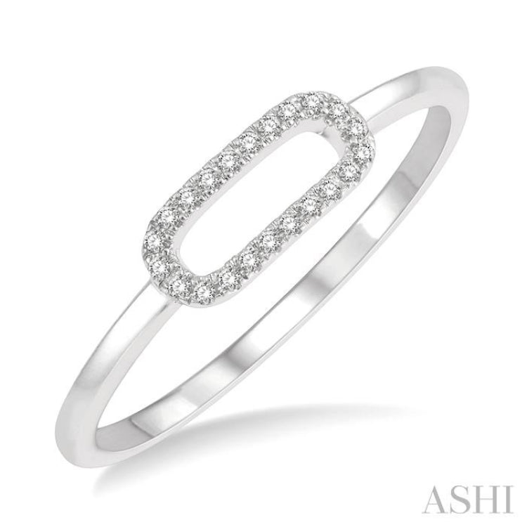 Paper Clip Diamond Fashion Ring