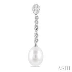 Pearl & Lovebright Diamond Fashion Long Earrings