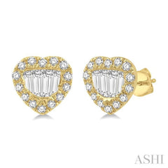 Heart Shape Halo Fusion Diamond Fashion Earrings