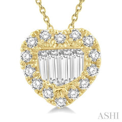 Heart Shape Halo Fusion Diamond Fashion Pendant