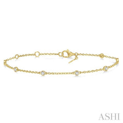 Diamond Station Chain Bracelet