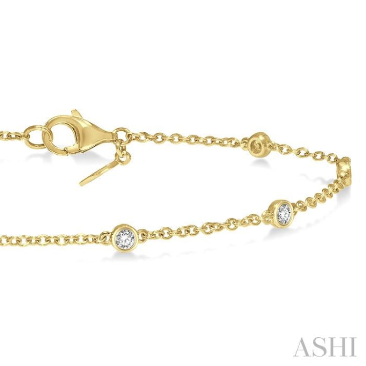 Diamond Station Chain Bracelet