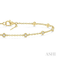 Diamond Station Chain Bracelet