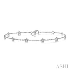 Star Diamond Station Chain Bracelet