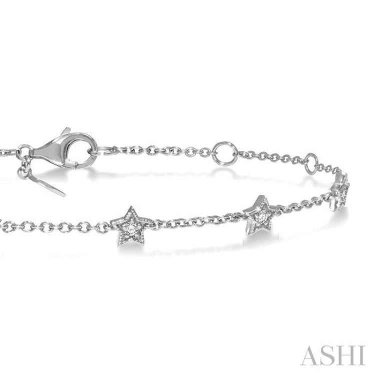 Star Diamond Station Chain Bracelet