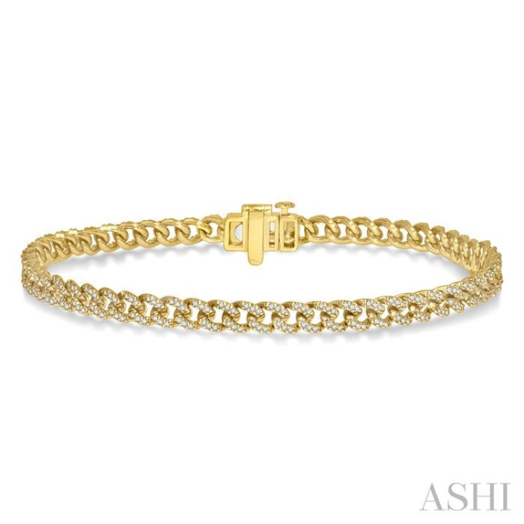 Curb & Cuban Diamond Fashion Bracelet