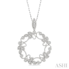 Floral Circle Diamond Fashion Pendant