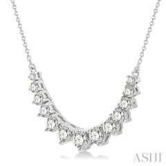 Graduated Diamond Smile Necklace