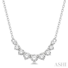 Graduated Diamond Smile Necklace