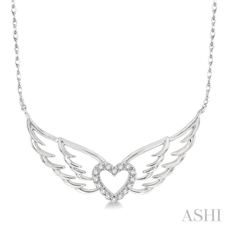 Angel Wings Heart Shape Diamond Necklace