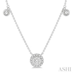 Halo Lovebright Diamond Station Necklace