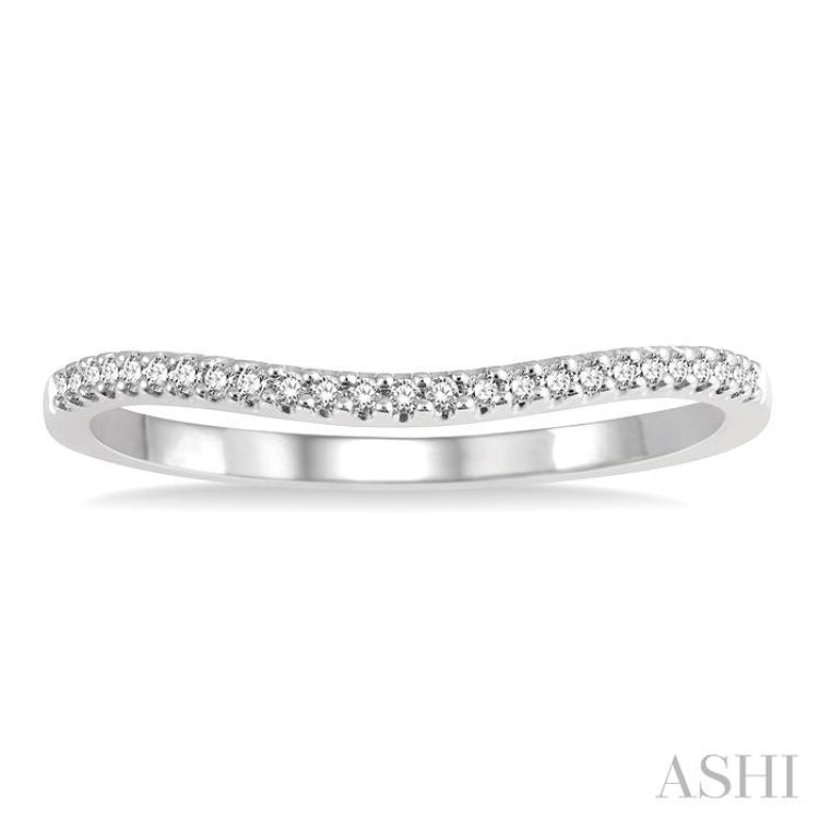 Curved Diamond Wedding Band