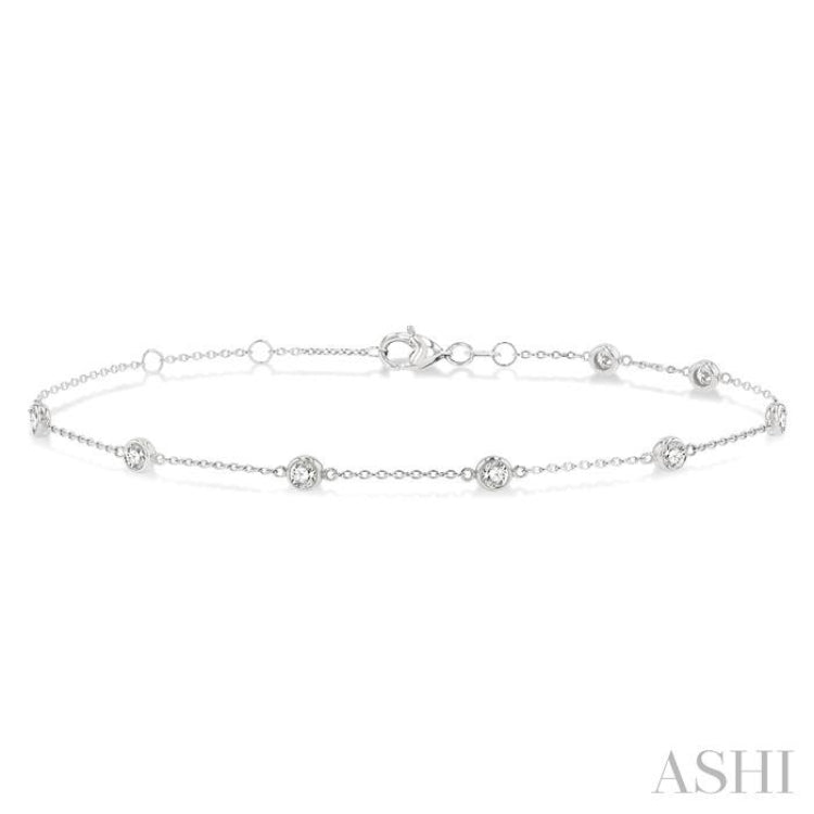 Diamond Station Chain Bracelet