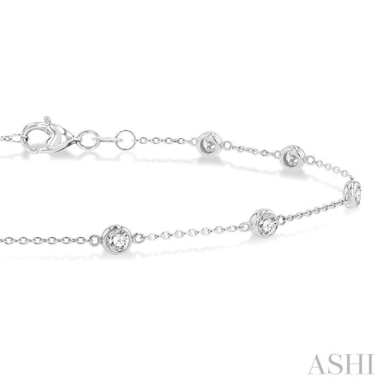 Diamond Station Chain Bracelet