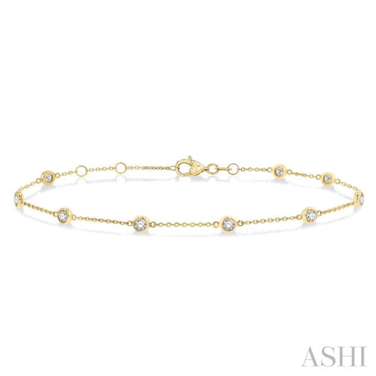 Diamond Station Chain Bracelet