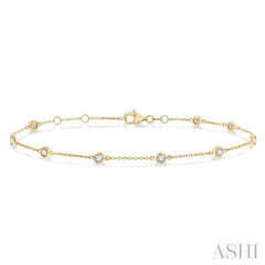 Diamond Station Chain Bracelet