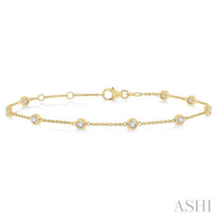 Diamond Station Chain Bracelet