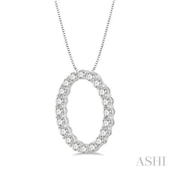 Oval Shape Diamond Pendant