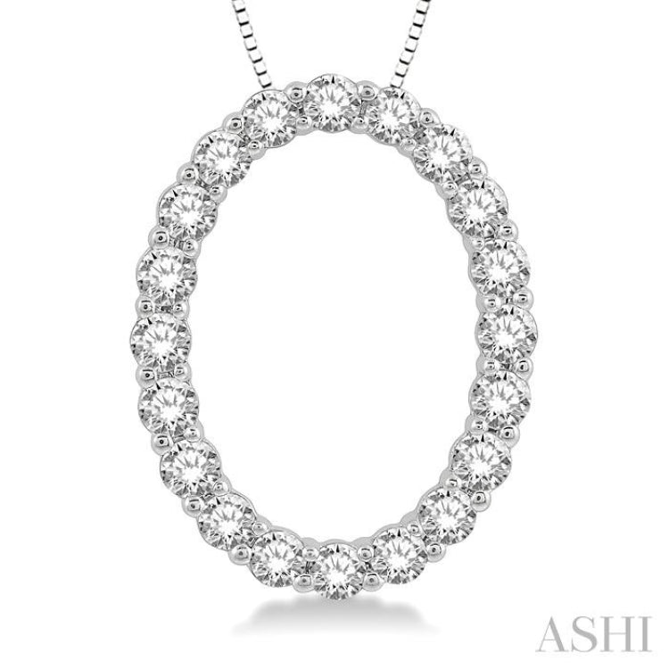 Oval Shape Diamond Pendant