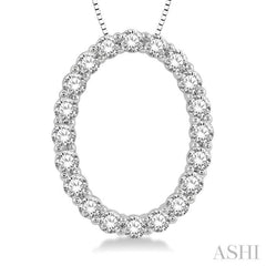 Oval Shape Diamond Pendant