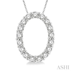 Oval Shape Diamond Pendant