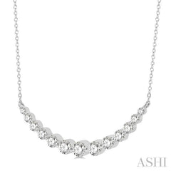 Graduated Diamond Fixed Smile Necklace