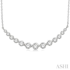 Graduated Diamond Fixed Smile Necklace