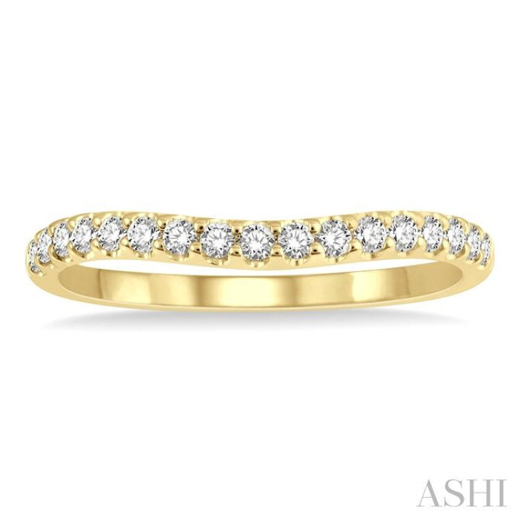 Curved Diamond Wedding Band