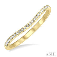 Curved Diamond Wedding Band