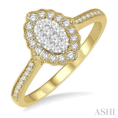 Oval Shape Halo Lovebright Diamond Ring