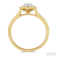 Oval Shape Halo Lovebright Diamond Ring