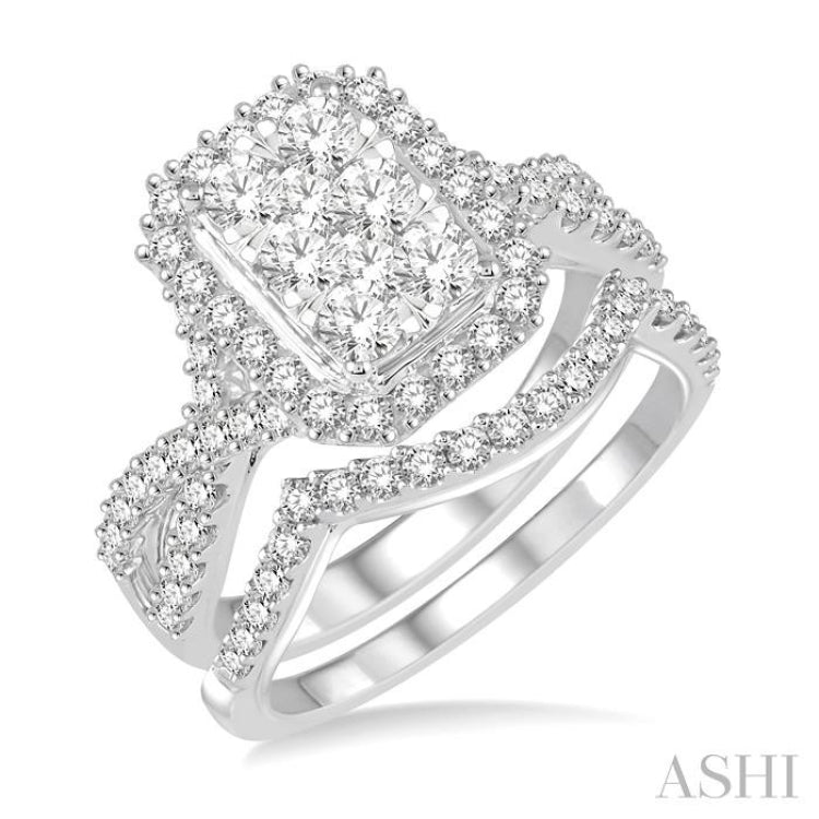 Halo Lovebright Diamond Wedding Set