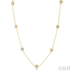 Star Diamond Station Necklace