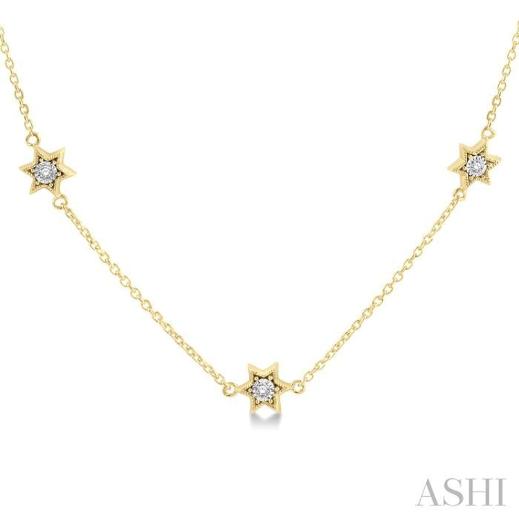 Star Diamond Station Necklace