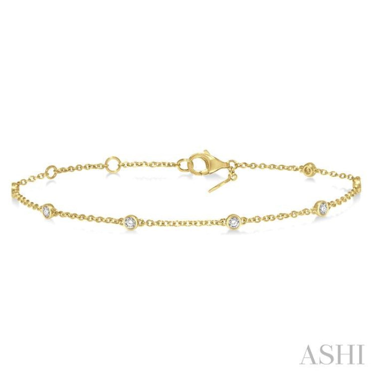 Diamond Station Chain Bracelet