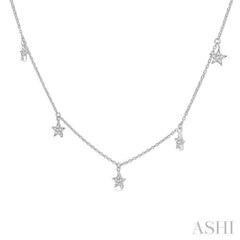 Star Diamond Station Necklace