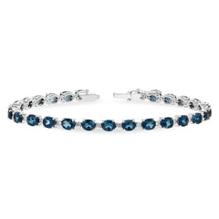 14KT Gold Blue Topaz Bracelet