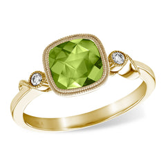 14KT Gold Ladies Peridot Fashion Ring