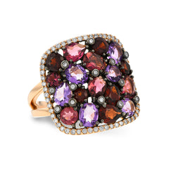 14KT Gold Ladies Multi-Stone Fashion Ring