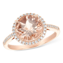 14KT Gold Ladies Morganite Fashion Ring