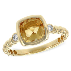 14KT Gold Ladies Citrine Fashion Ring