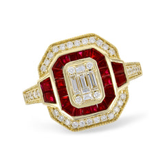 14KT Gold Ladies Ruby Fashion Ring